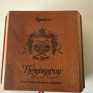 A. Fuente Short Story Wood Cigar Box - Empty - Nice Solid Hinged Box w/Clasp